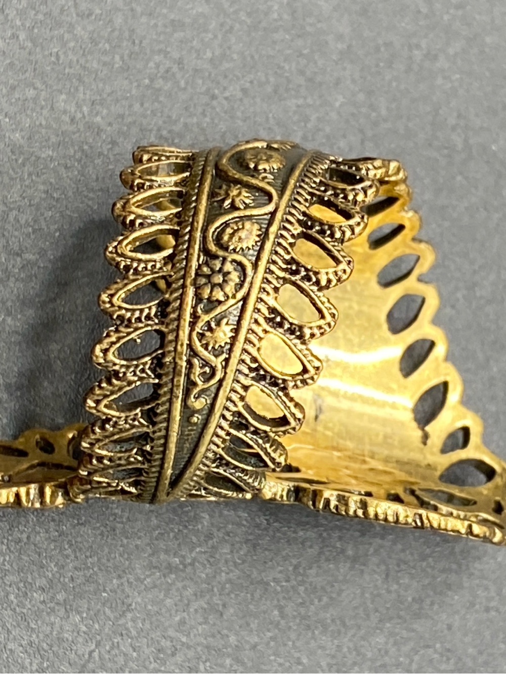 LUCKY BRAND Bronze Fashion Ring Filigree Size 7 - Picture 6 of 8